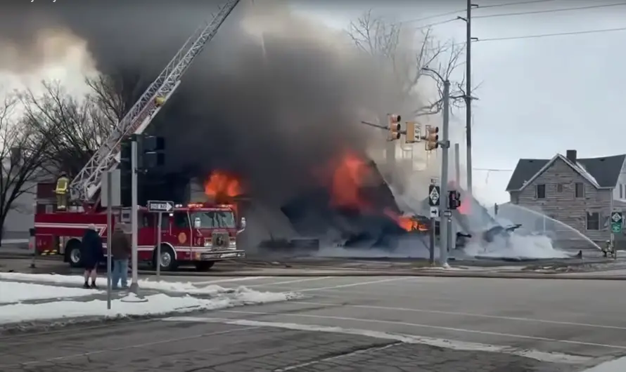 Wind-Fueled Fire Engulfs Two Bay City Homes