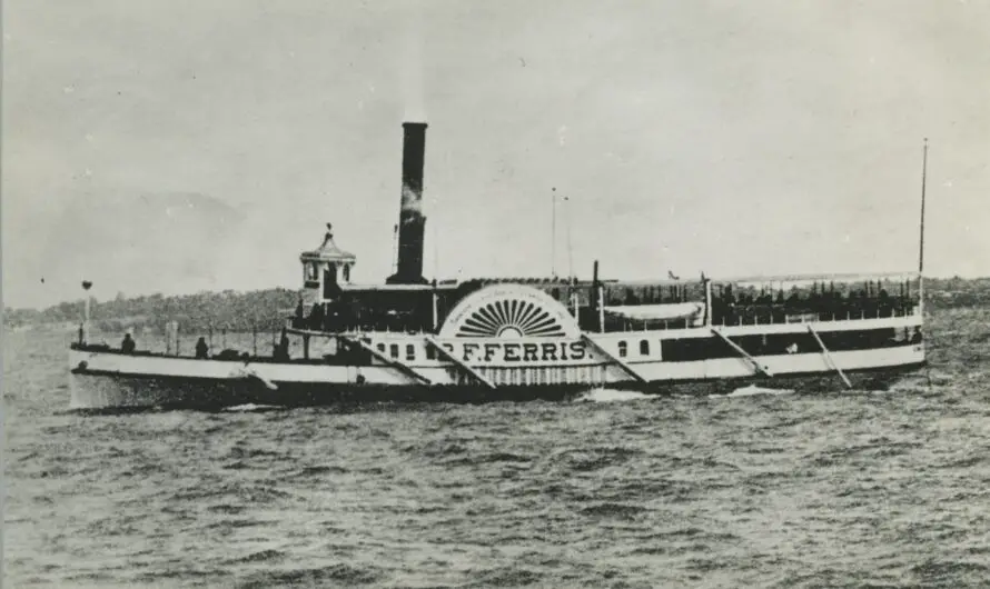 Steamer B.F. Ferris Burned in Caseville in 1891